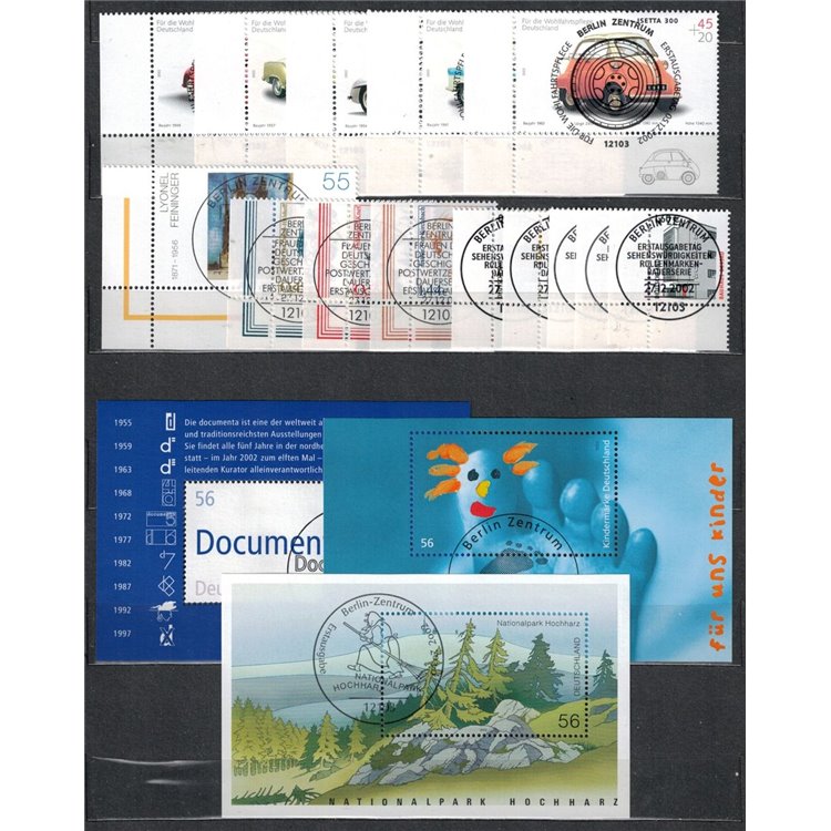GERMANIA BRD 2002 Annata completa 64v + 2 BF us apg