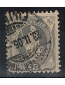 SVIZZERA 1904 Helvetia in piedi 40c grigio us
