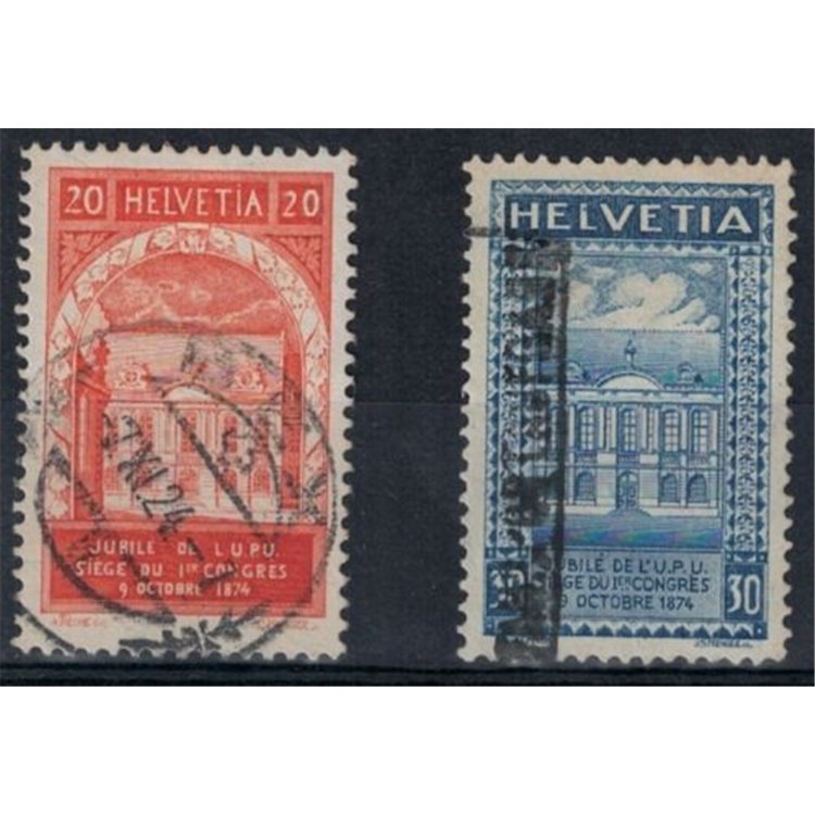 SVIZZERA 1924 Anniversario Upu 2v us