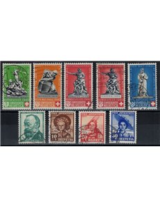 SWITZERLAND 1940 Complete year 9v used