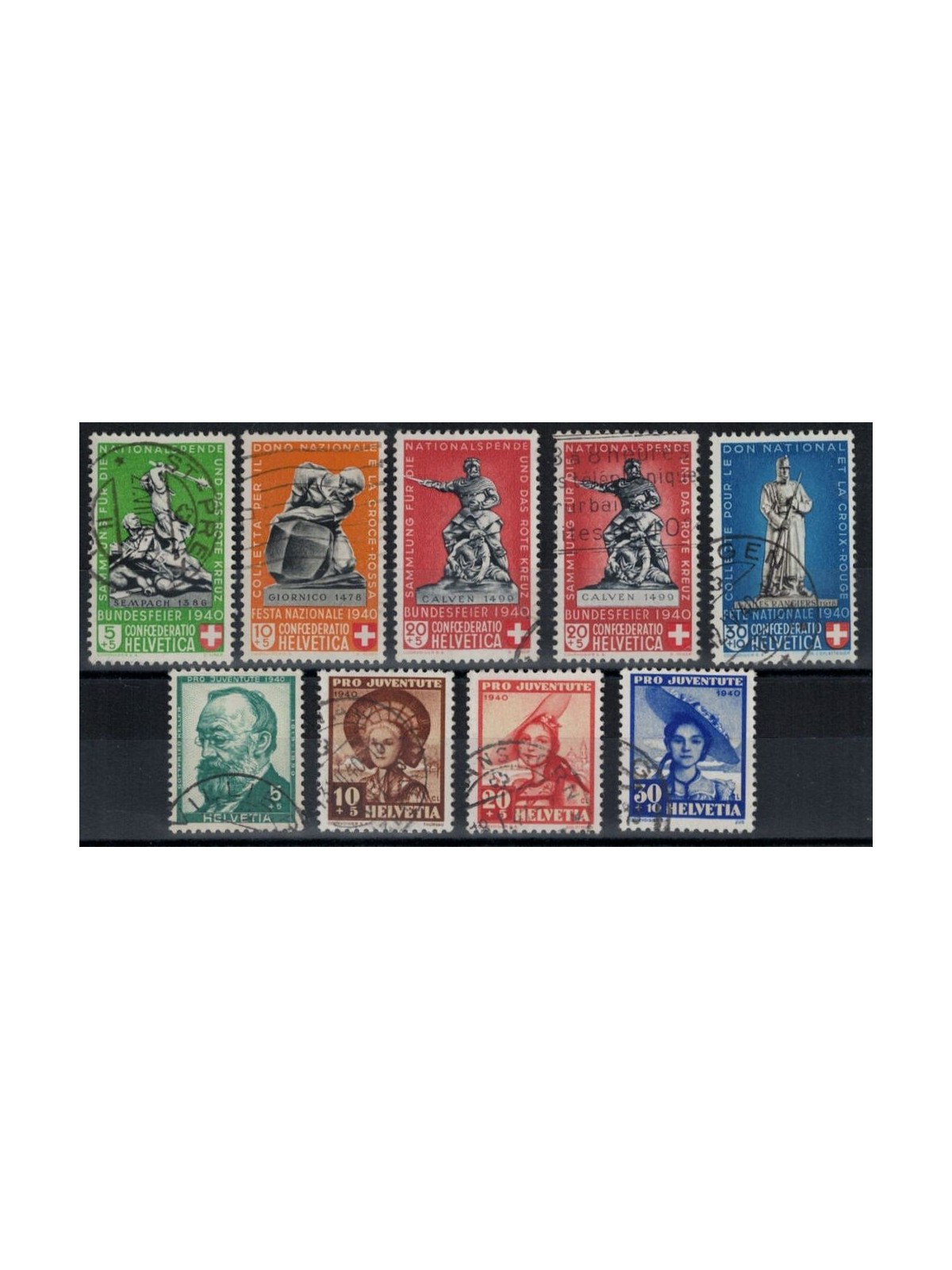 SVIZZERA 1940 Annata completa 9v us