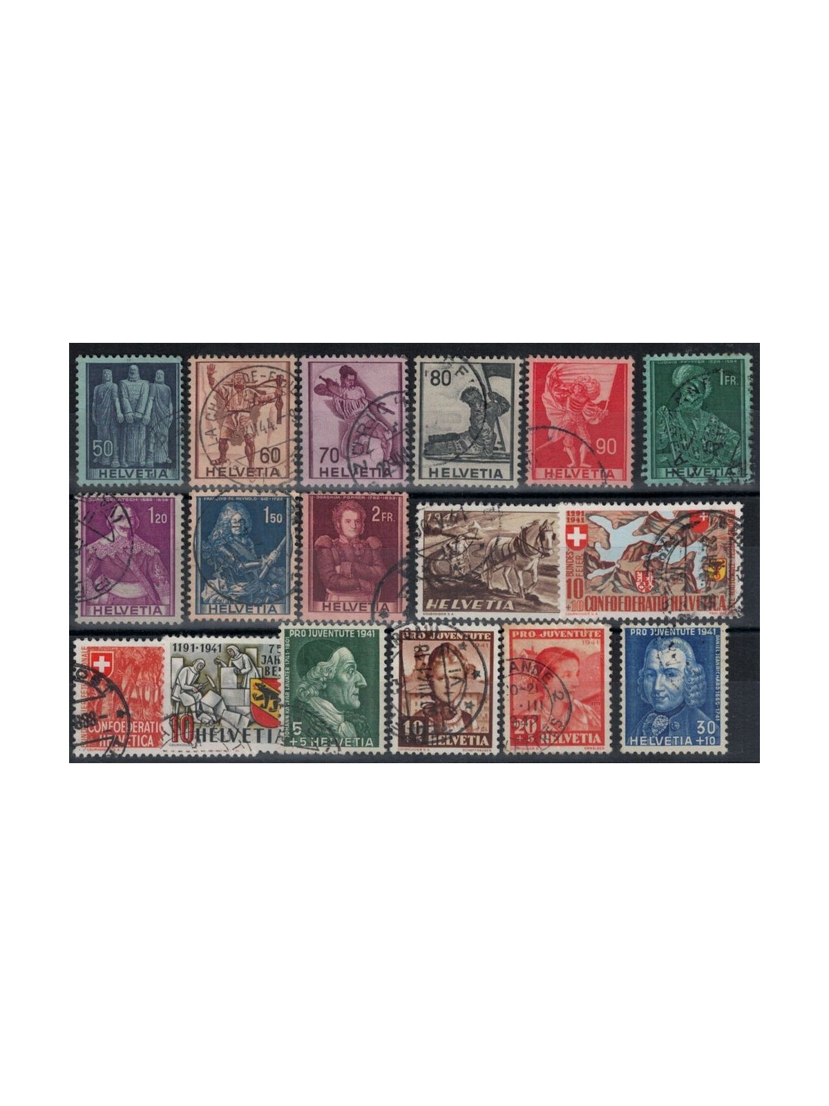 SVIZZERA 1941 Annata completa 17v us