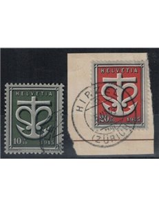 SVIZZERA 1945 Opere assistenziali di guerra 2v us