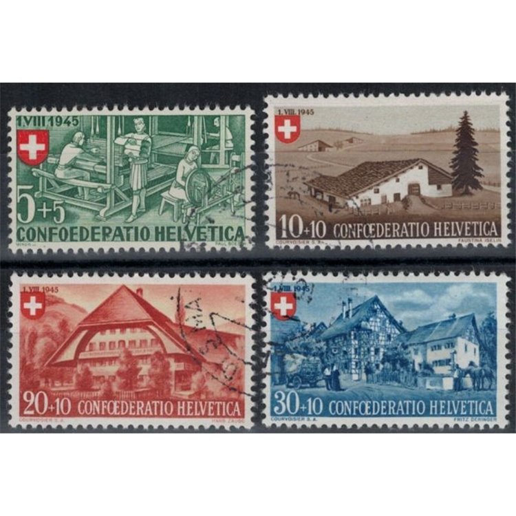 SVIZZERA 1945 Pro Patria 4v us