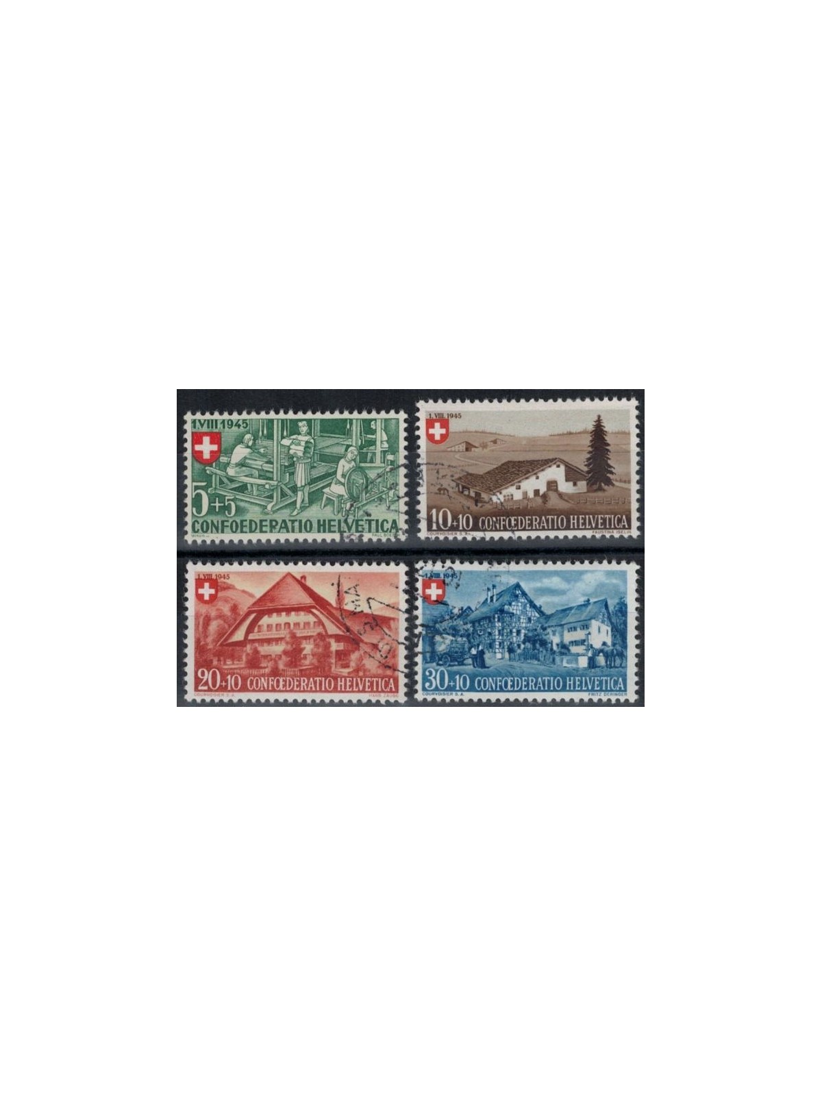 SVIZZERA 1945 Pro Patria 4v us