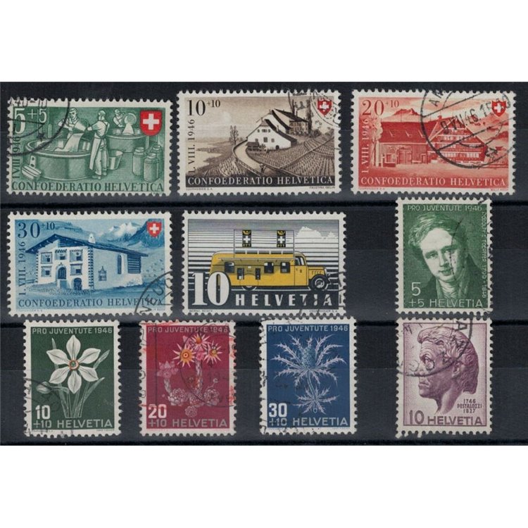 SVIZZERA 1946 Annata completa 10v us