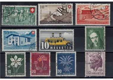 SWITZERLAND 1946 Complete year 10v used
