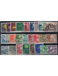 SWITZERLAND 1949 Complete year 26v used