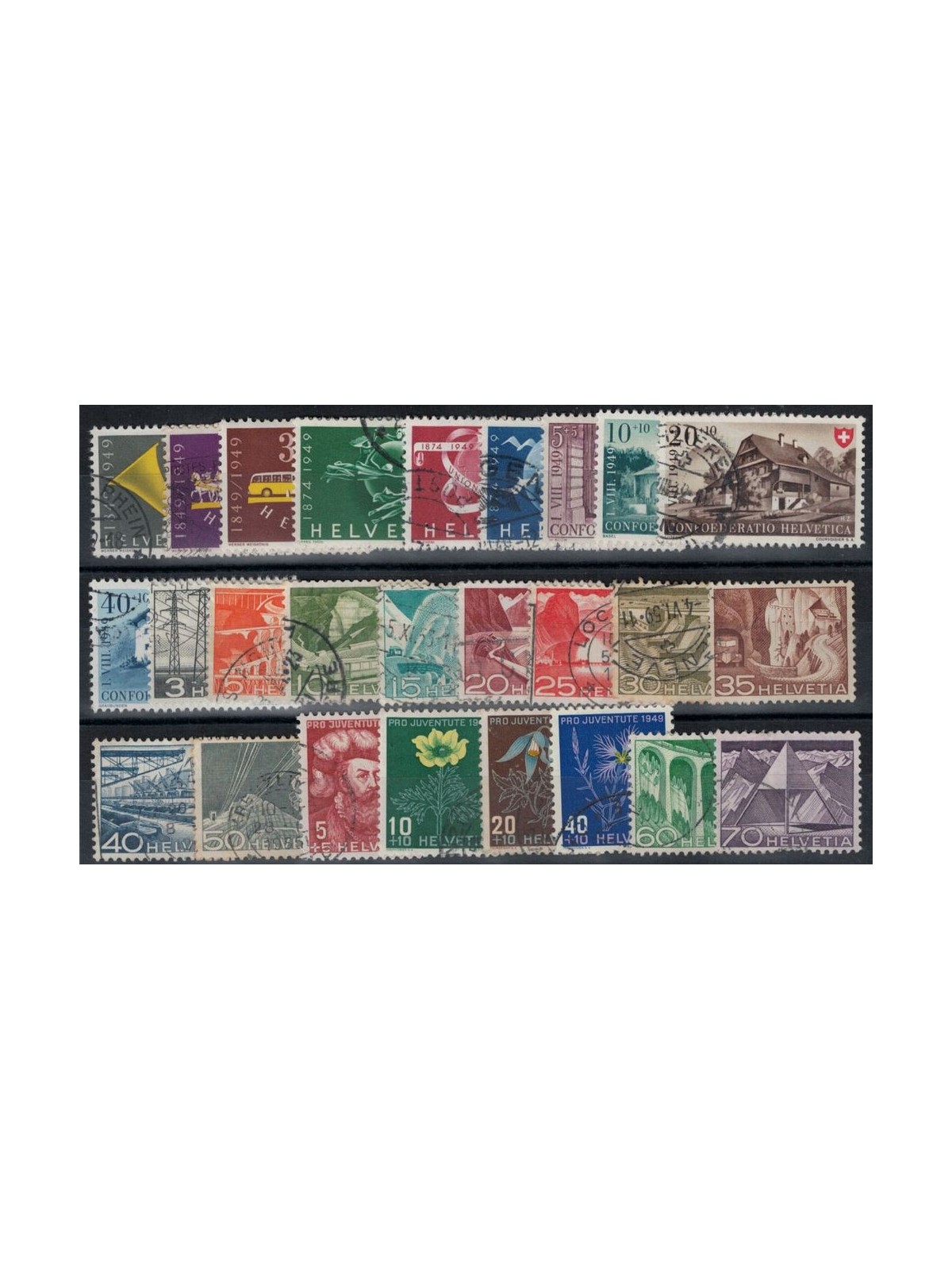 SVIZZERA 1949 Annata completa 26v us