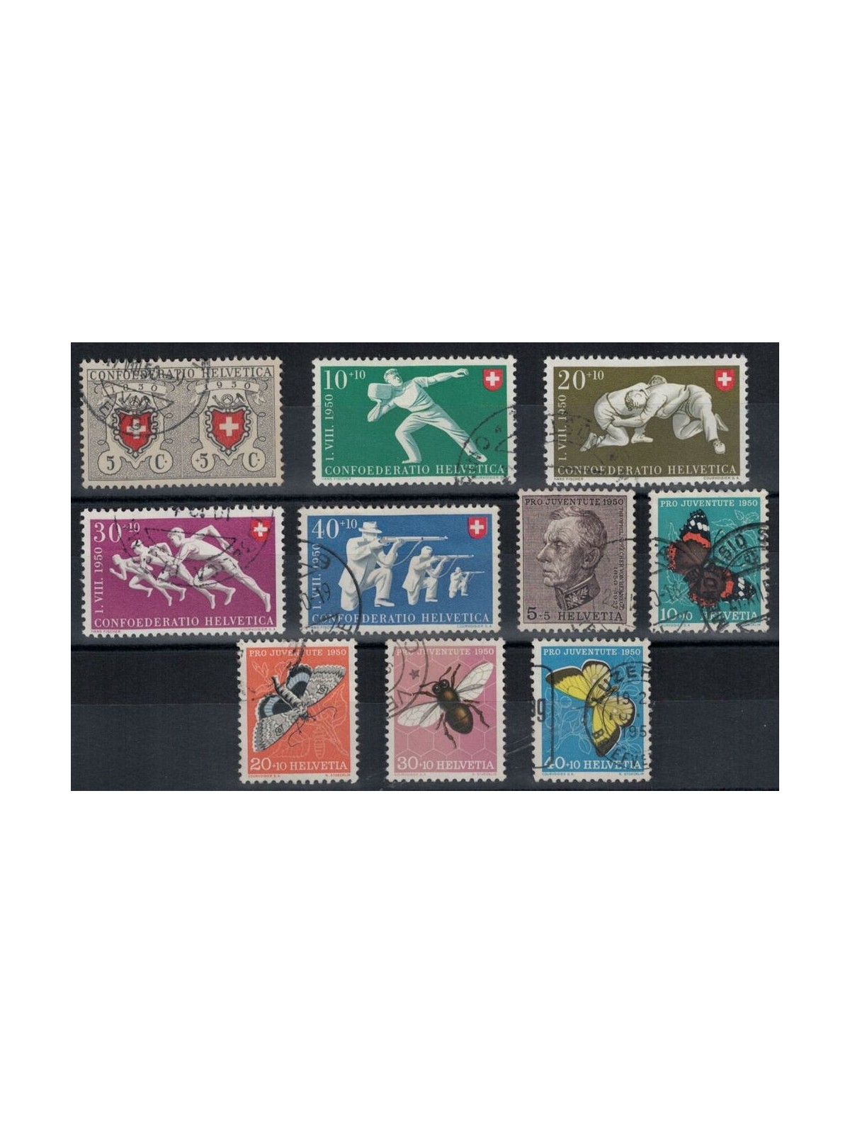SVIZZERA 1950 Annata completa 10v us