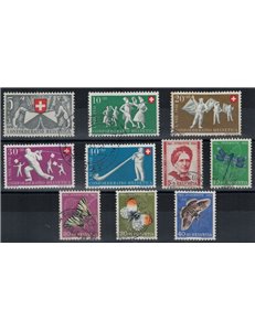 SVIZZERA 1951 Annata completa 10v us