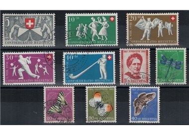 SWITZERLAND 1951 Complete year 10v used
