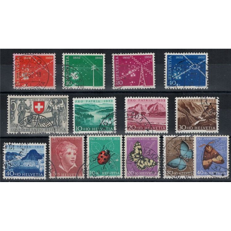 SVIZZERA 1952 Annata completa 14v us