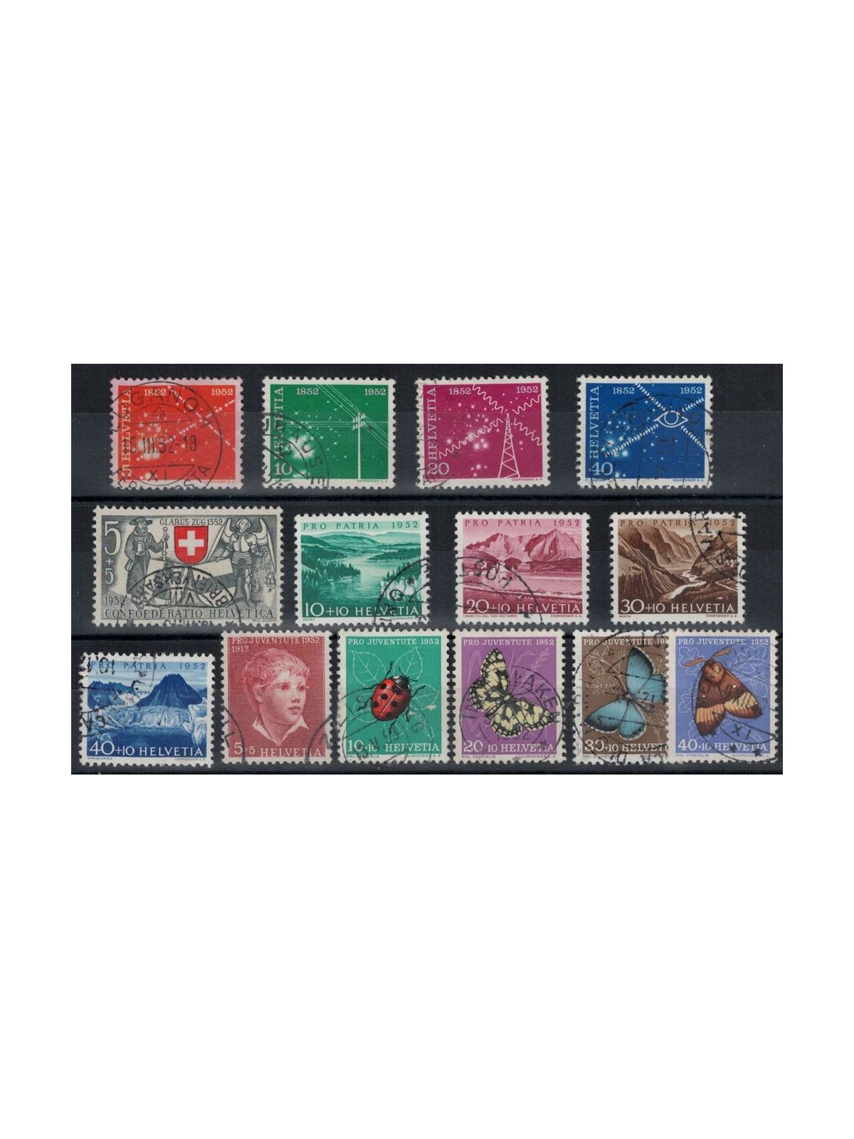 SWITZERLAND 1952 Complete year 14v used