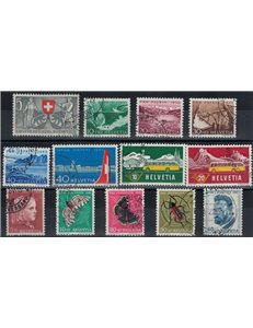 SWITZERLAND 1953 Complete year 13v used