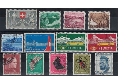 SWITZERLAND 1953 Complete year 13v used