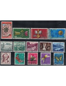 SWITZERLAND 1954 Complete year 14v used