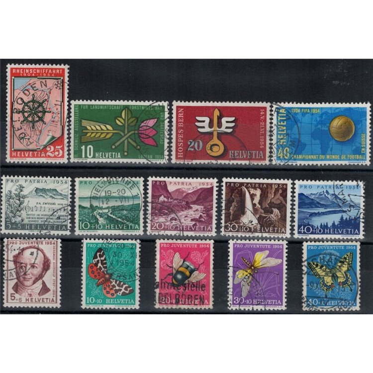 SVIZZERA 1954 Annata completa 14v us