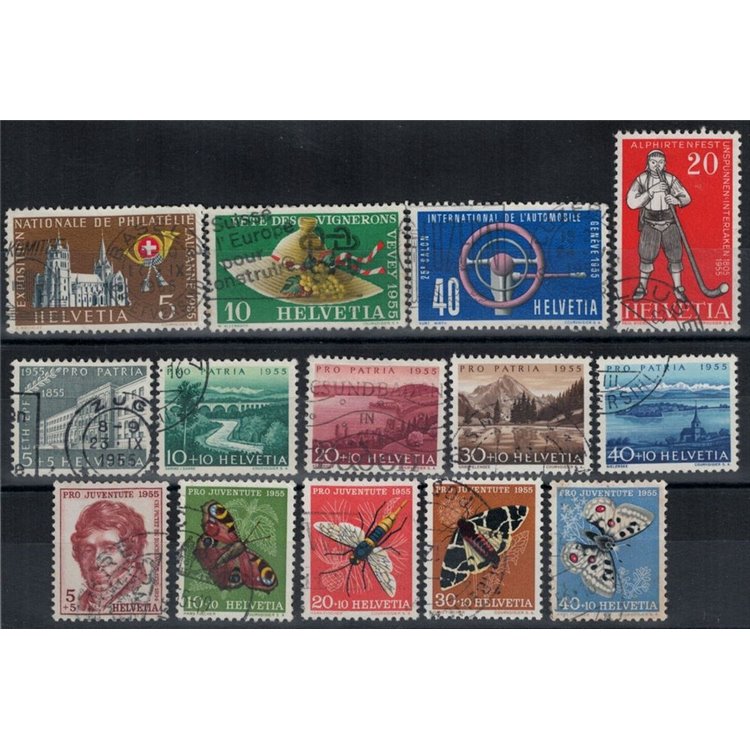 SVIZZERA 1955 Annata completa 14v us
