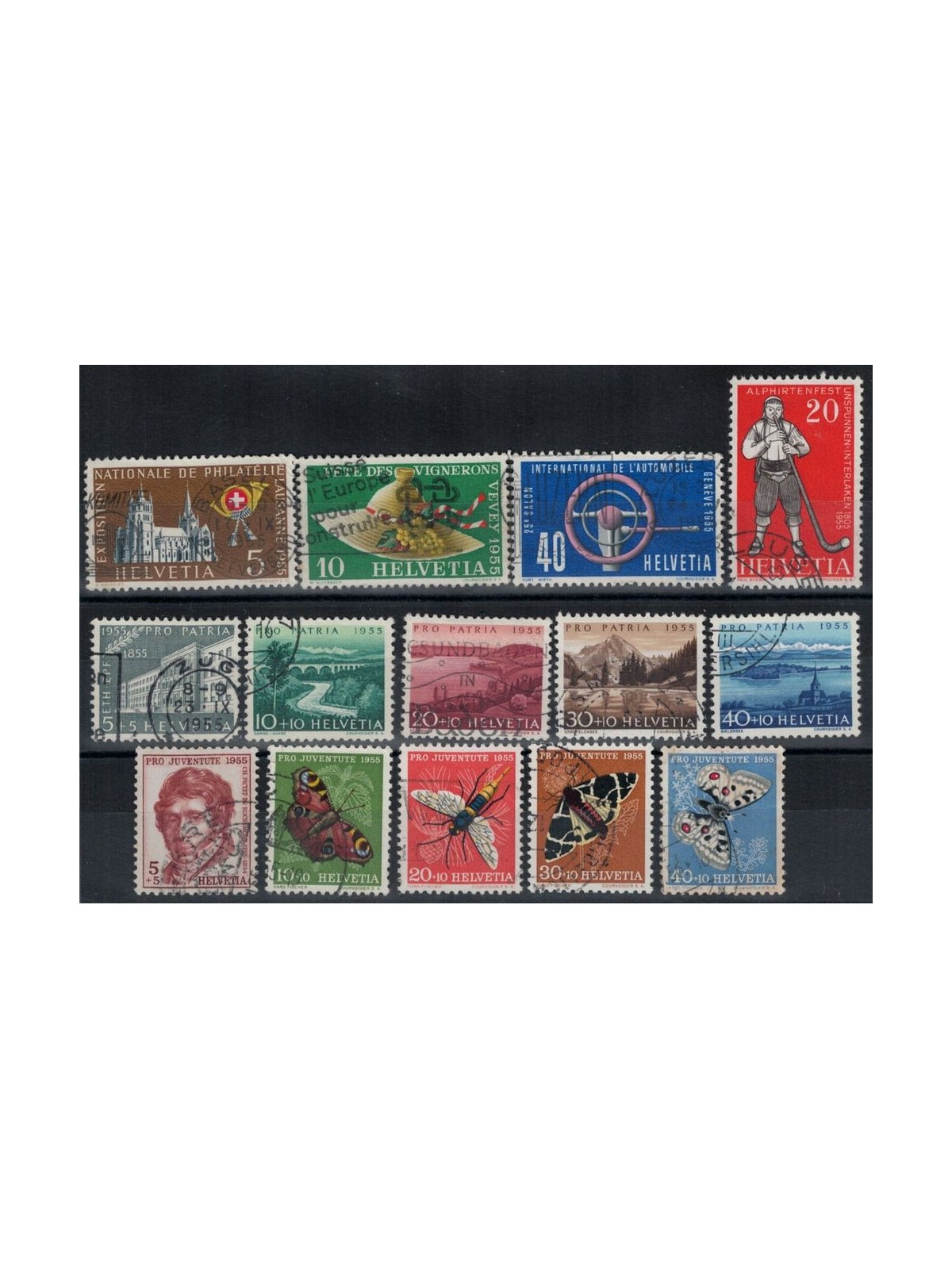 SVIZZERA 1955 Annata completa 14v us