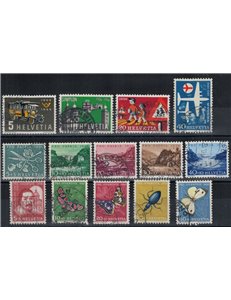 SWITZERLAND 1956 Complete year 14v used