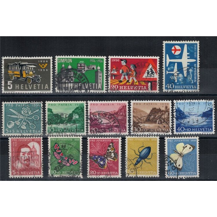 SVIZZERA 1956 Annata completa 14v us