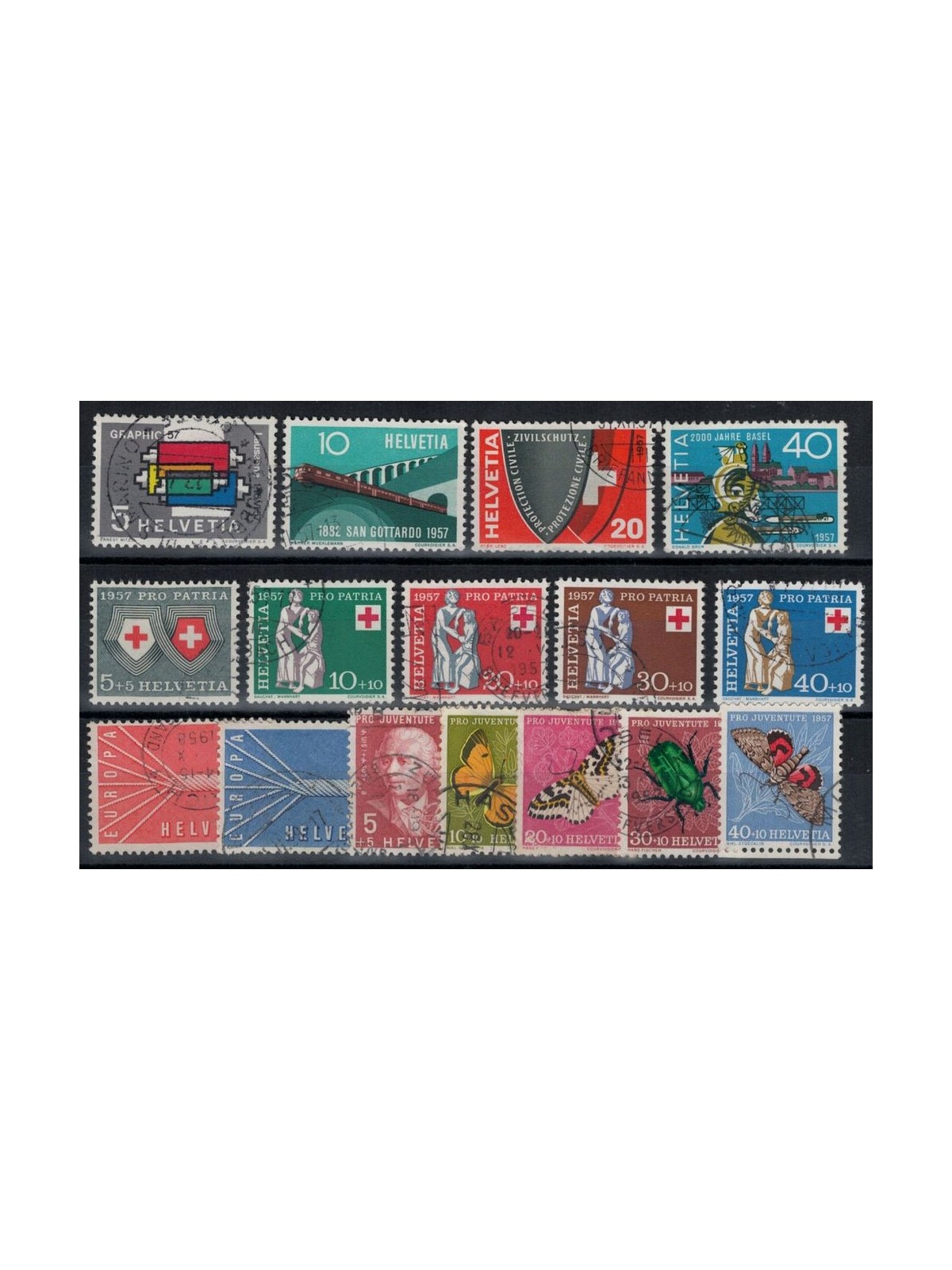 SVIZZERA 1957 Annata completa 16v us