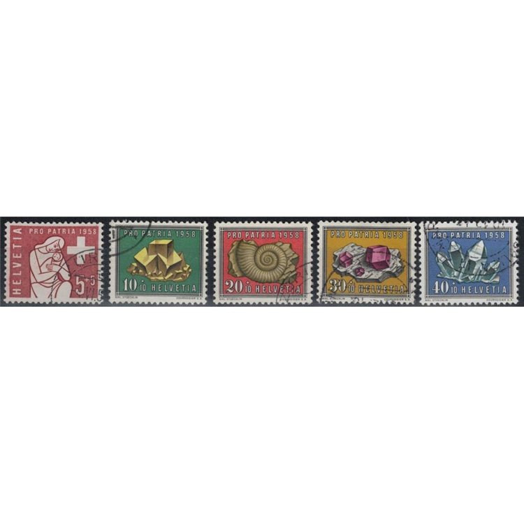SVIZZERA 1958 Pro Patria 5v us