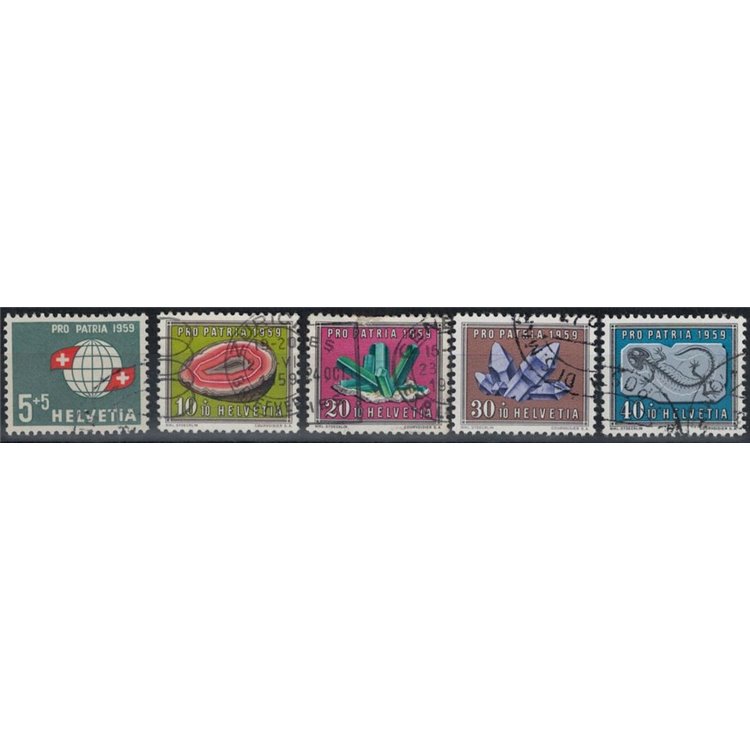 SWITZERLAND 1959 Pro Patria 5v unused