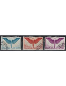 SWITZERLAND 1924 Airmail 3v used