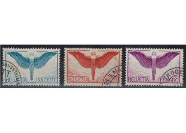 SWITZERLAND 1924 Airmail 3v used