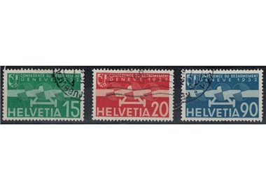 SVIZZERA 1932 Conferenza sul disarmo, posta aerea 3v us