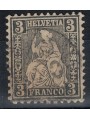 SWITZERLAND 1862 Helvetia seated 3 centimes black used