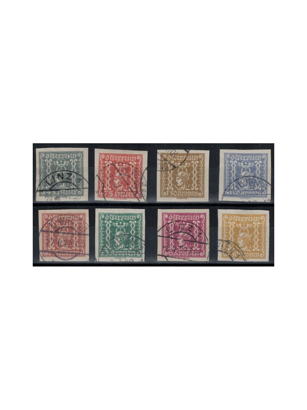 AUSTRIA 1922 Newspaper stamps 8v used
