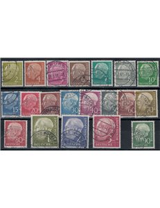 GERMANY FRG 1954 President Heuss, ordinary series 20v used