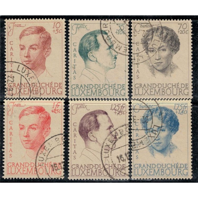 LUXEMBOURG 1939 Grand Duchess Charlotte 6v us