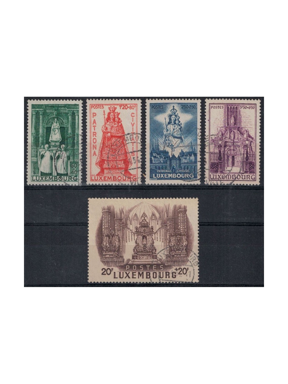 LUXEMBOURG 1945 Madonna of Luxembourg 5v us