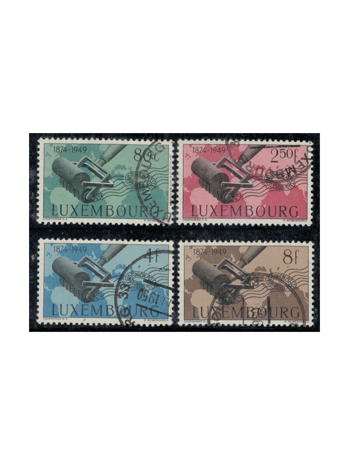 LUSSEMBURGO 1949 Anniversario UPU 4v us