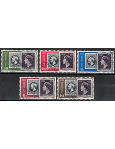 LUSSEMBURGO 1952 Centenario del francobollo, posta aerea 5v us