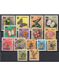 RHODESIA 1974 Ordinary series 15v us