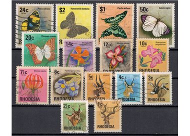 RHODESIA 1974 Serie ordinaria 15v us