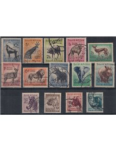 SOUTH AFRICA 1954 Ordinary set, animals 14v us