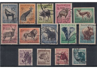SOUTH AFRICA 1954 Ordinary set, animals 14v us