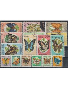 KENYA 1987 Farfalle - Butterflies 16v us