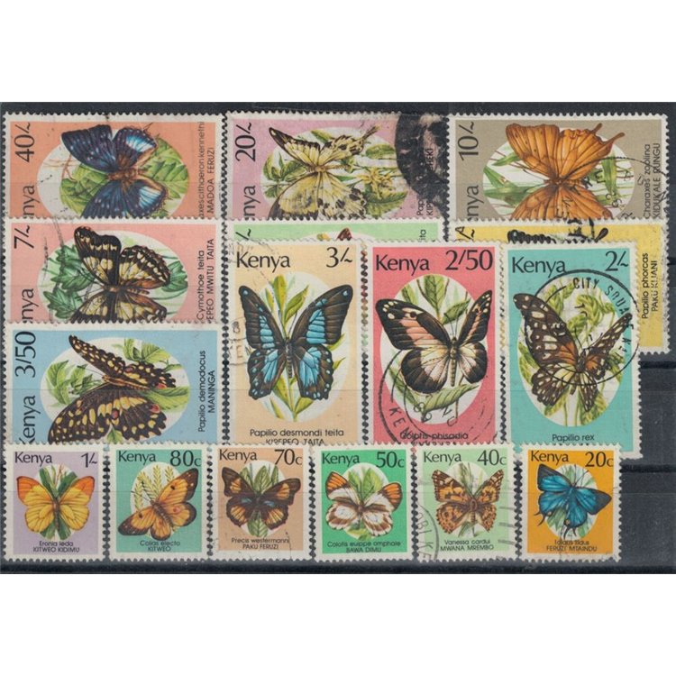 KENYA 1987 Butterflies - Butterflies 16v us