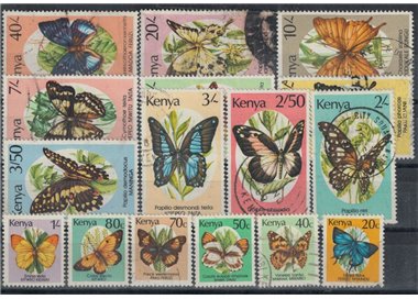 KENYA 1987 Farfalle - Butterflies 16v us