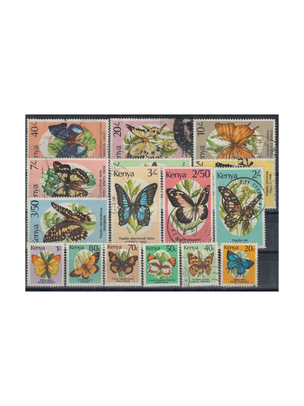 KENYA 1987 Butterflies - Butterflies 16v us