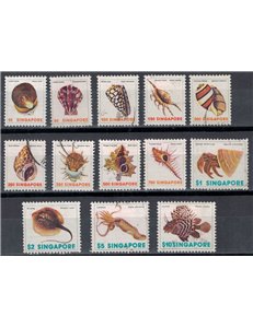SINGAPORE 1977 Marine fauna 13v us
