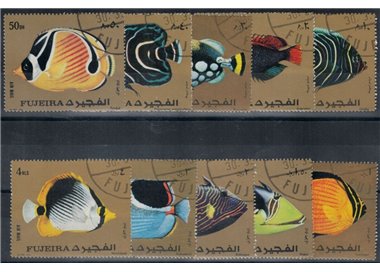 FUJEIRA 1972 Fauna marina, pesci 10v us