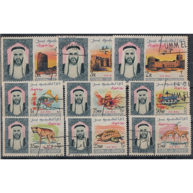 UMM AL QIWAIN 1965 Ordinary Series, Airmail 9v US